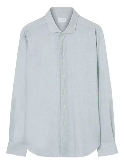 Xacus Slub-texture Shirt In Gray
