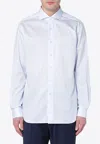 Xacus Small Striped Long-sleeved Shirt In Blue