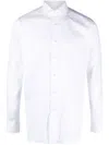 Xacus Spread-collar Cotton Shirt In White