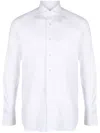Xacus Spread-collar Cotton Shirt In White