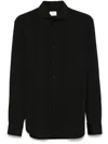 Xacus Wrinkle-free Tailored Travel Shirt In Black