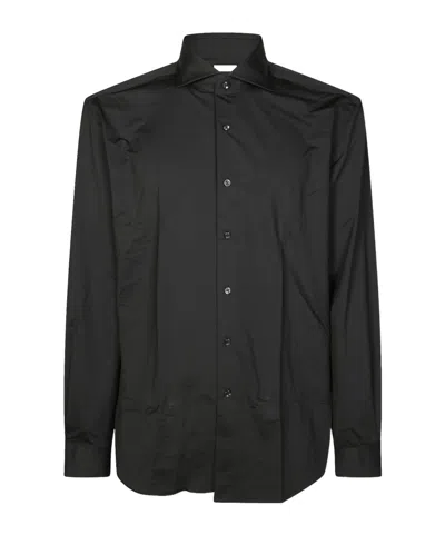 Xacus Spread-collar Shirt In Black