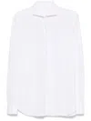 Xacus Spread-collar Cotton Shirt In White