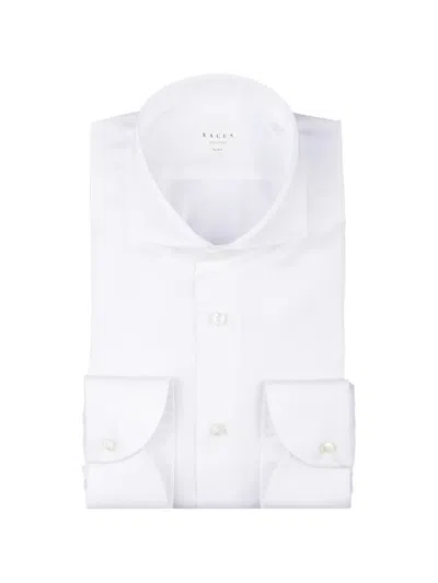 Xacus Spread-collar Button-down Shirt In White