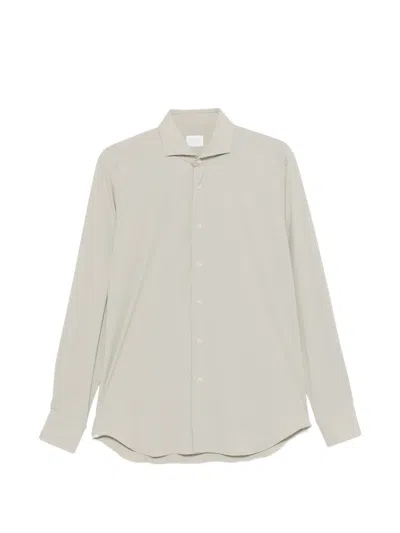 Xacus Spread-collar Long-sleeve Shirt In Neutral