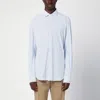 Xacus Light Blue Tailor Fit Shirt In Linen In Blue