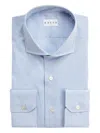 Xacus Striped Button Shirt In Blue