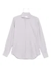 Xacus Twill Stripe Long Sleeve Shirt In Multi