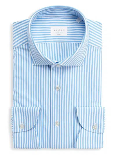 Xacus Striped Cutaway-collar Shirt In Multicolor