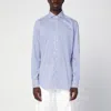 Xacus Button Down-collar Organic Cotton Shirt In Light Blue