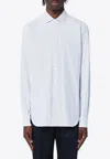 Xacus Striped Long-sleeved Shirt In White
