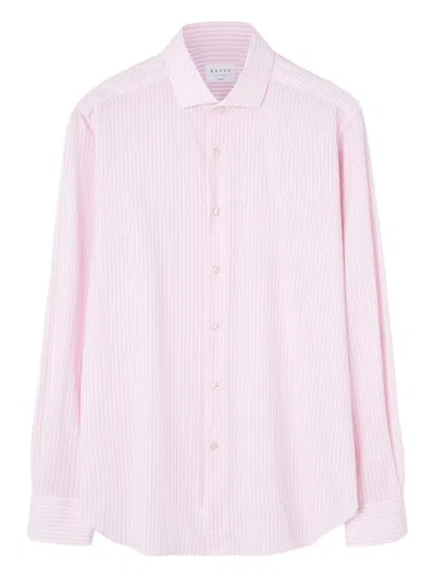 Xacus Striped Long-sleeved Shirt In Pink