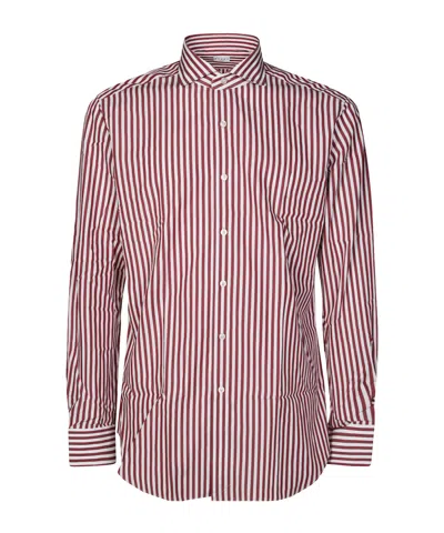Xacus Striped Long-sleeves Shirt In Red