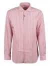 Xacus Striped Long-sleeves Shirt In White