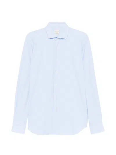 Xacus Striped Long-sleeve Shirt In Blue