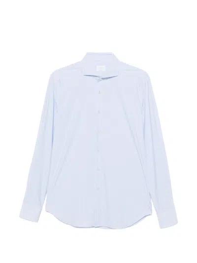 Xacus Striped Long-sleeve Shirt In Blue