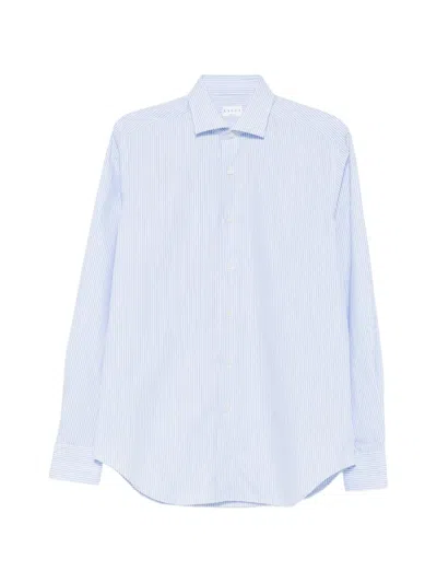 Xacus Striped Long-sleeve Shirt In Blue