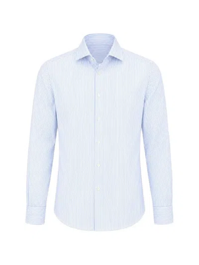 Xacus Striped Long-sleeve Shirt In Multi