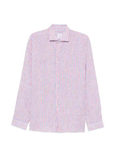 Xacus Striped Long-sleeve Shirt In Pink