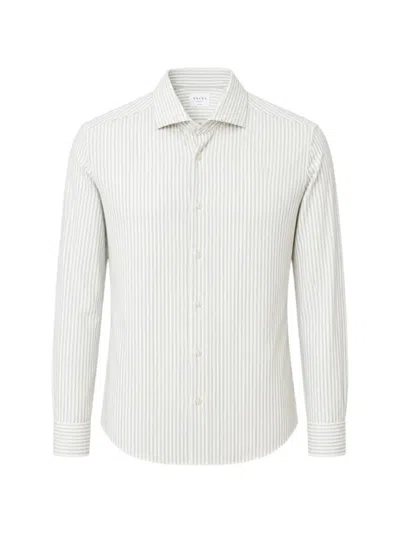 Xacus Striped Long-sleeve Shirt In White