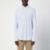 Xacus White Shirt With Blue Stripes In Blue