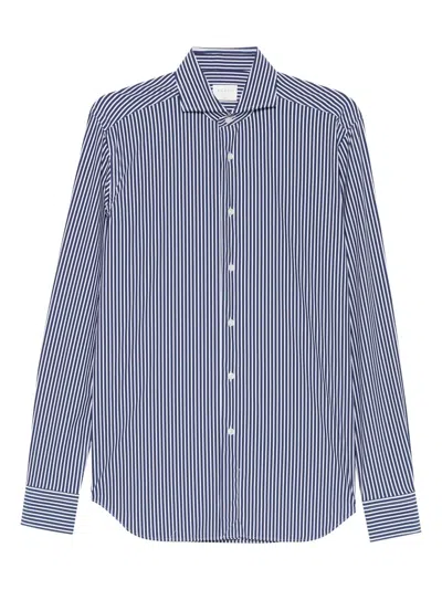 Xacus Striped Shirt In Blue