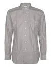 Xacus Striped Shirt In Brown