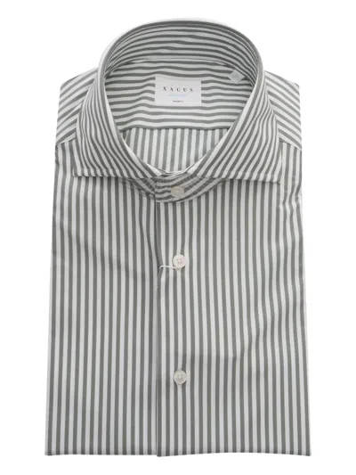 Xacus Striped Shirt In Green