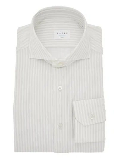 Xacus Striped Shirt In Beige