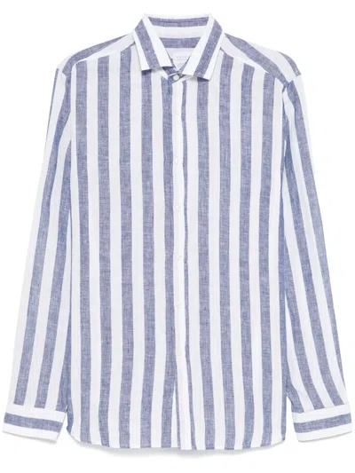 Xacus Striped Shirt In White
