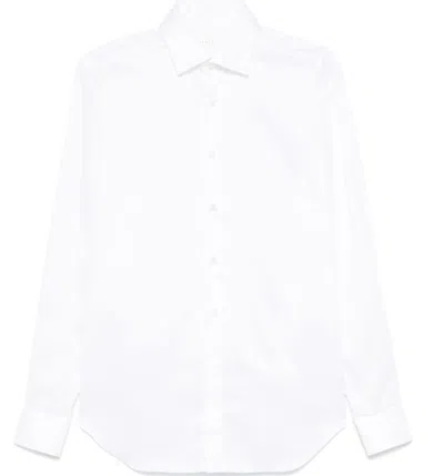 Xacus Long-sleeve Button-fastening Shirt In White
