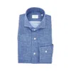 Xacus Textured Button-up Shirt In Blue