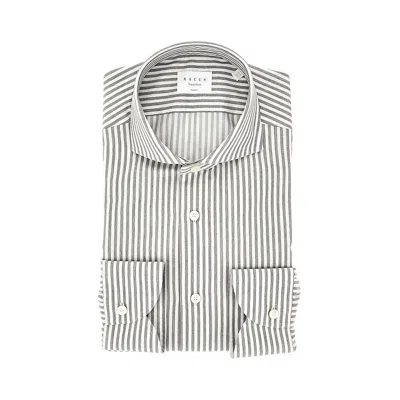 Xacus Tailor Fit 'travel' Cotton Shirt In Gray