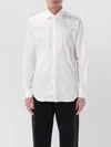 Xacus Ceremony Cotton Poplin French Collar Shirt In White
