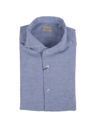 Xacus Tailor-fit Piqué Shirt In Blue