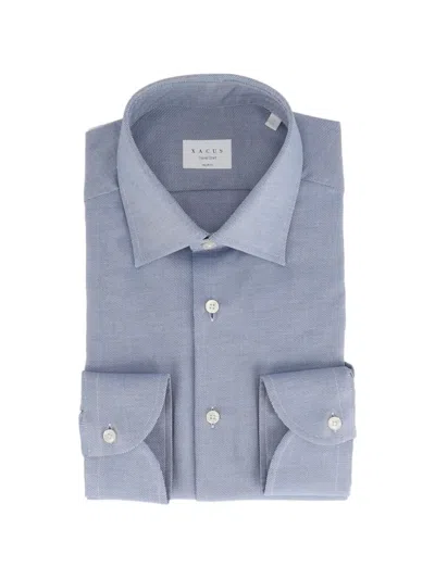 Xacus Travel Cotton Shirt In Blue