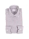 Xacus Vertical Striped Structured Collar Shirt In Multi