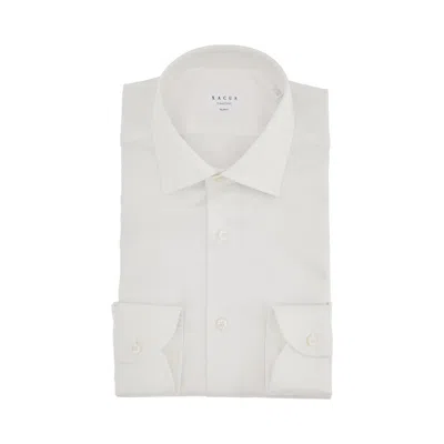 Xacus Travel Shirt Tailor Fit Cotton Shirt In White