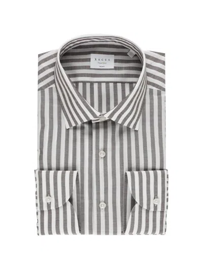 Xacus Striped Regular Collar Long Sleeve Shirt In Multi