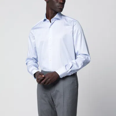 Xacus Travel Tailor Fit Light Blue Shirt In White