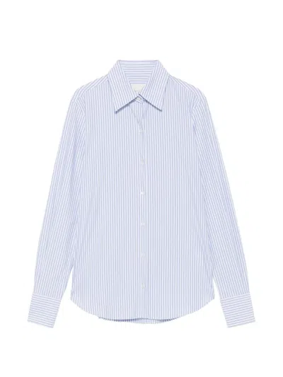 Xacus Vertical-stripe Shirt In Blue