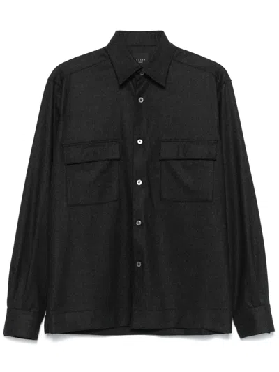 Xacus Virgin-wool Shirt In Black