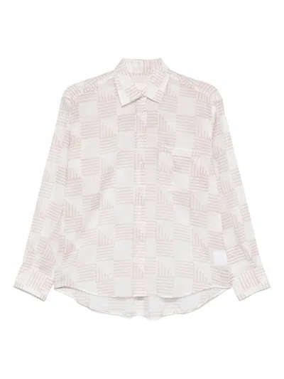 Xacus White Cotton Shirt In Banco