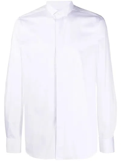 Xacus White Cotton Tailored Shirt