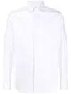 Xacus Structured Collar White Shirt With Buttoned Cuffs