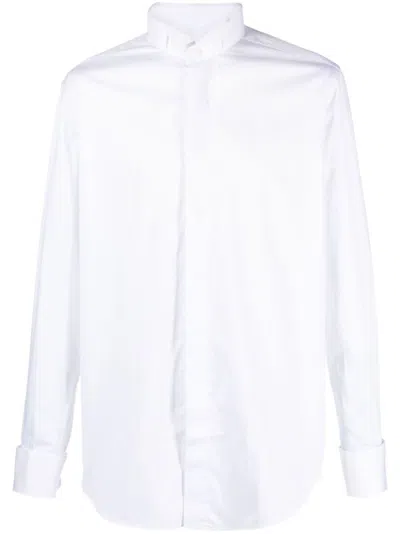 XACUS WHITE LONG SLEEVE SHIRT