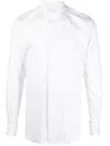 Xacus Structured Collar White Shirt With Buttoned Cuffs In White