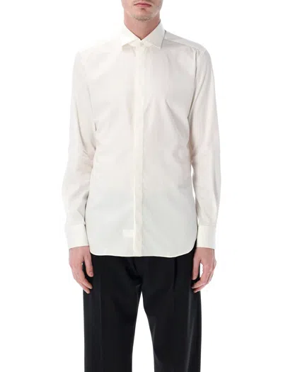 Xacus White Shirt With Italian Collar