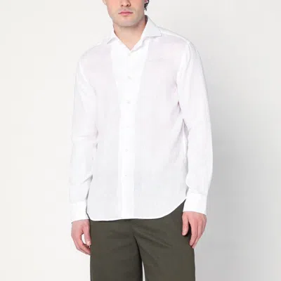 Xacus White Tailor Fit Shirt In Linen