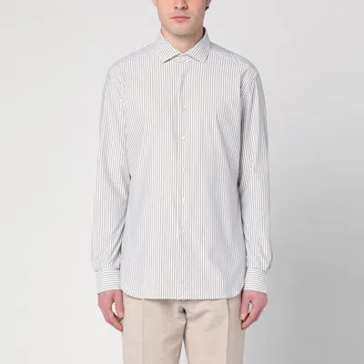 Xacus White/beige Cotton Shirt